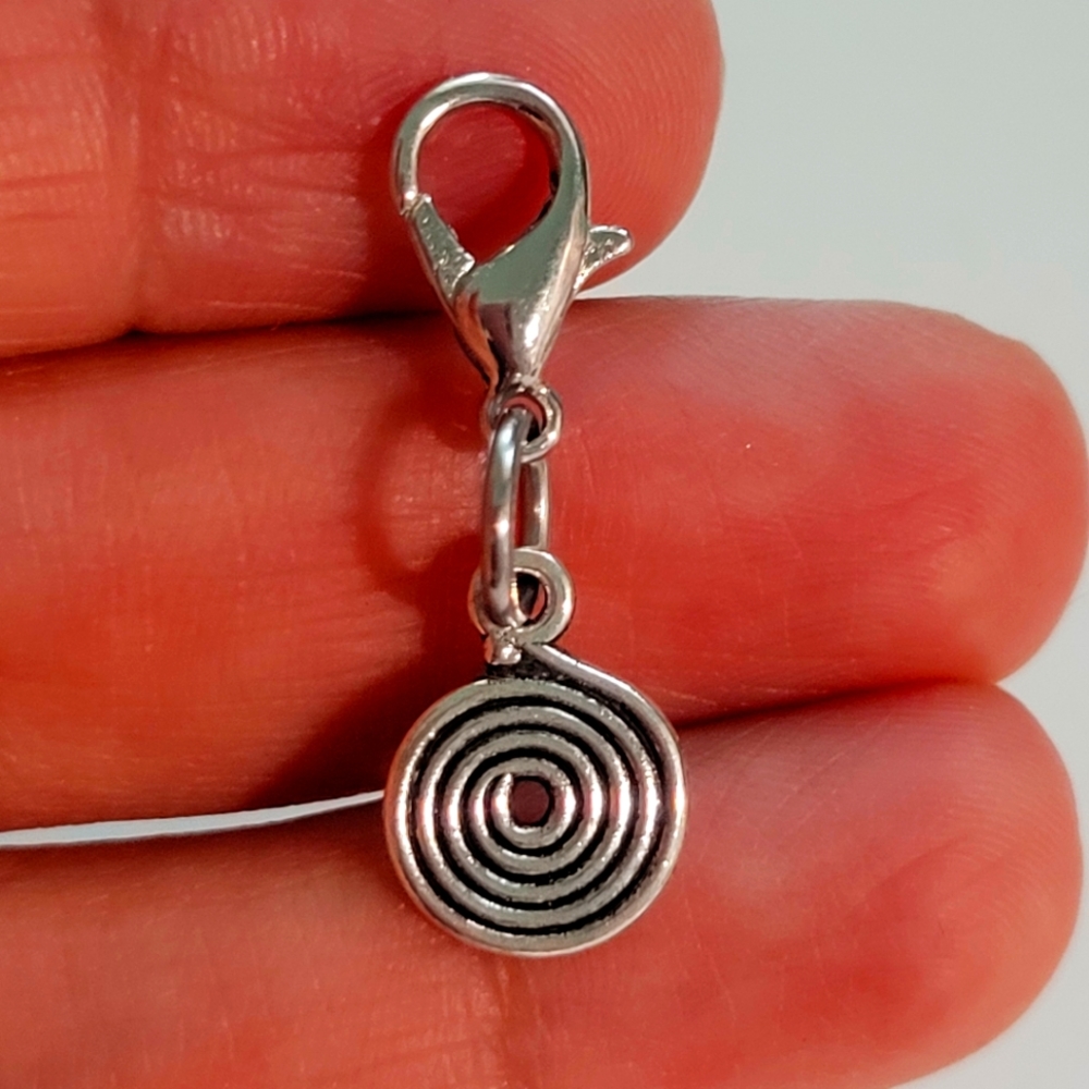 Spiral celtic knot planner charm zipper pull clipo
